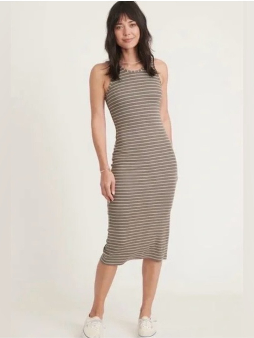 Marine Layer Lexi Daytime Ribbed Dress in Gray